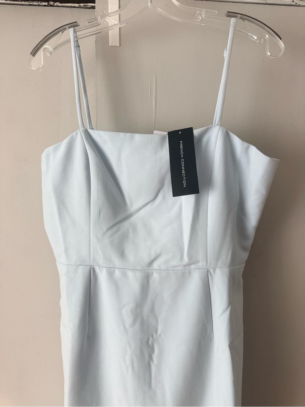 New Light Blue Spaghetti Strap Ruffle-Hem Dress - Picture 5 of 5